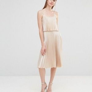 True Violet Pleated Midi Dress